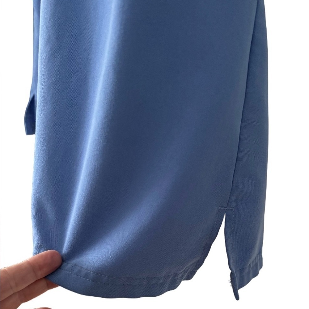 Jaanuu blu s/s scrub top w 1 chst pckt & side slit SZ 2X medical utility - Picture 5 of 7